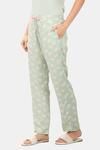 Amante Full Length Pyjama Bottom - Seafoam Green Floral Print — thumbnail 2